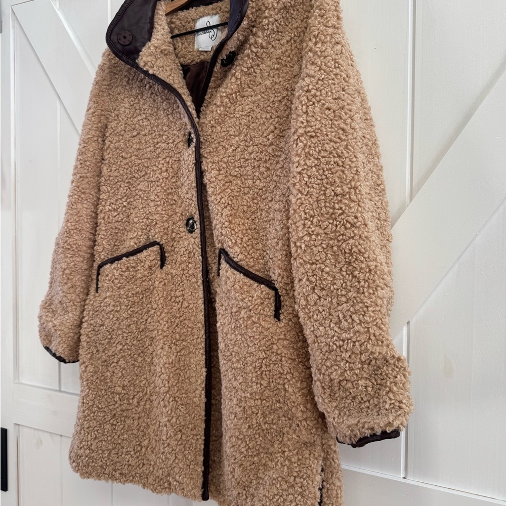 Sam Edelman Piped Teddy Coat - Picture 4 of 6